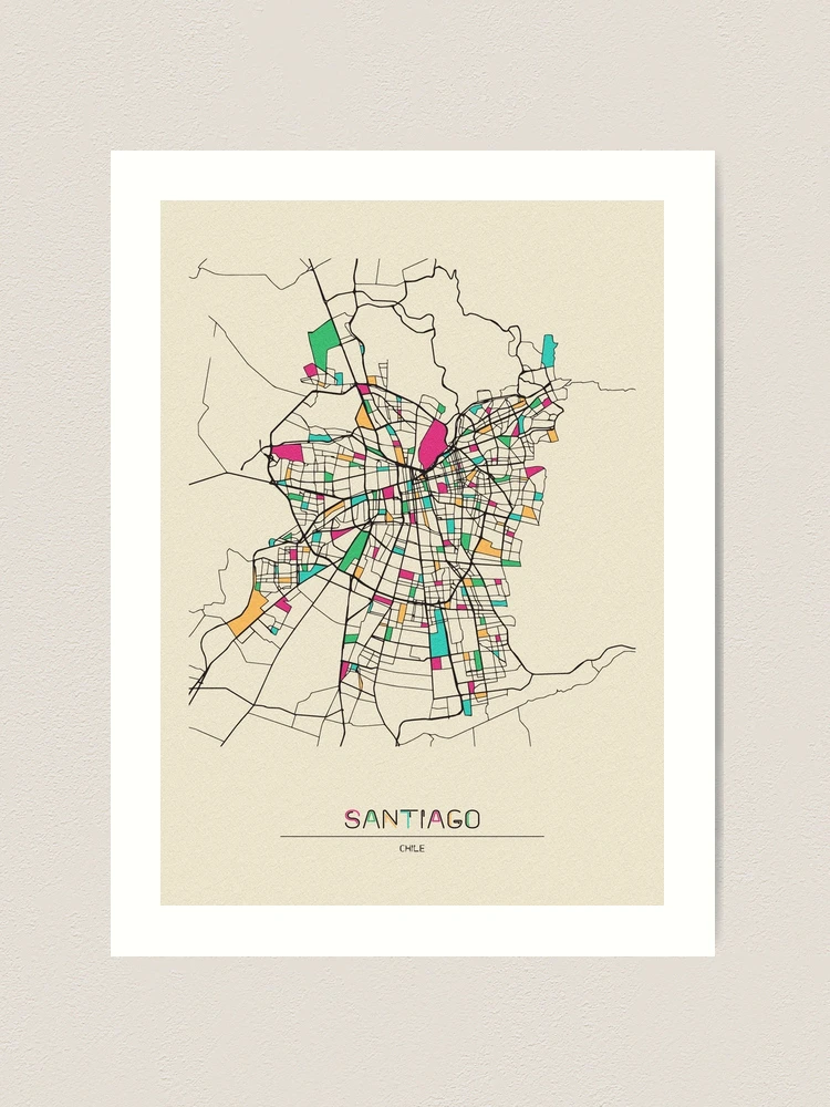 787km popular to Santiago - Fine Art Print