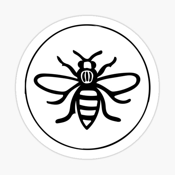 "Manchester Bee" Sticker by Ollipreece | Redbubble