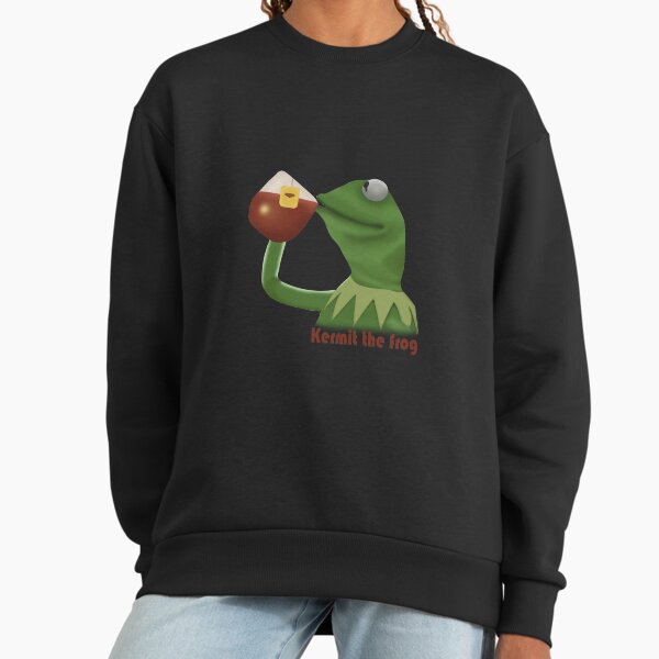 kermit the tea drinker Premium Oversized Sweatshirt