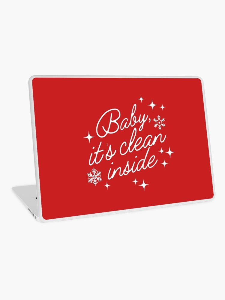 Thumbnail 1 of 2, Laptop Skin, Baby it's Clean Inside Funny Christmas Cleaning designed and sold by SavvyCleaner.