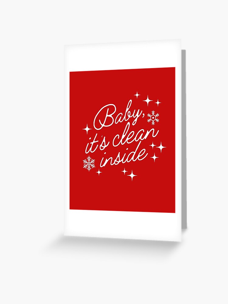 Thumbnail 1 of 2, Greeting Card, Baby it's Clean Inside Funny Christmas Cleaning designed and sold by SavvyCleaner.