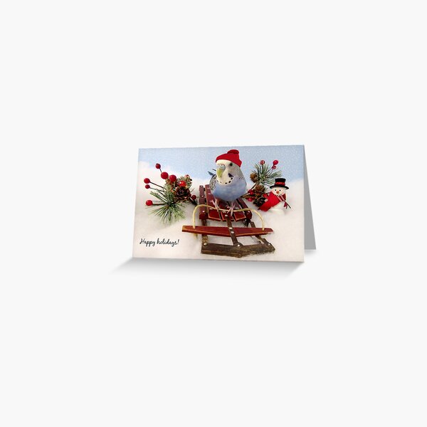 Budgie Holiday Card Greeting Card