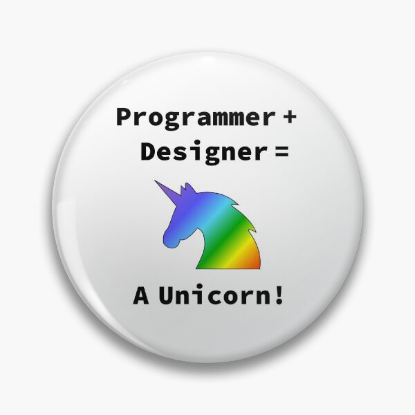 Item preview, Unicorn developer, Programmer + Designer, Rainbow 2020, Software Engineer, Computer Science, Web, WWW, Programming Humor, HTML, Light designed and sold by Max-Wear.