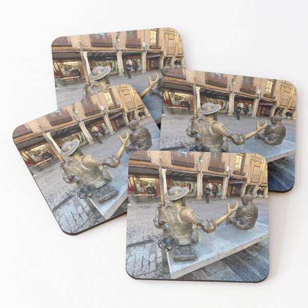 Aperçu de l'œuvre Don Quichotte et Sancho dans la Calle Mayor d'Alcalá de Henares créée et vendue par Ponted.