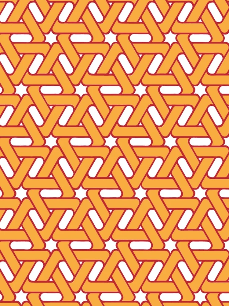 Thumbnail 4 of 4, iPhone Case, Orange trangle pattern network designed and sold by Rajzone.
