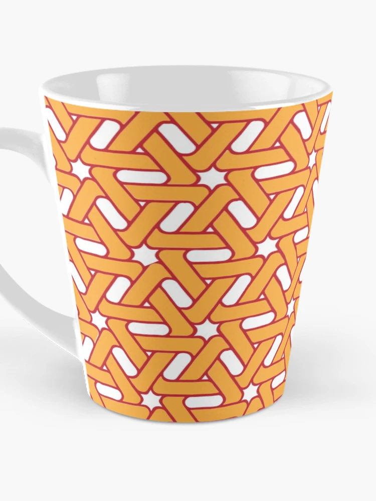 Thumbnail 3 of 4, Coffee Mug, Orange trangle pattern network  designed and sold by Rajzone.