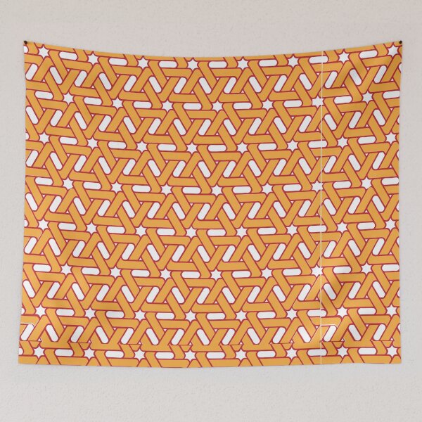Item preview, Orange trangle pattern network designed and sold by Rajzone.