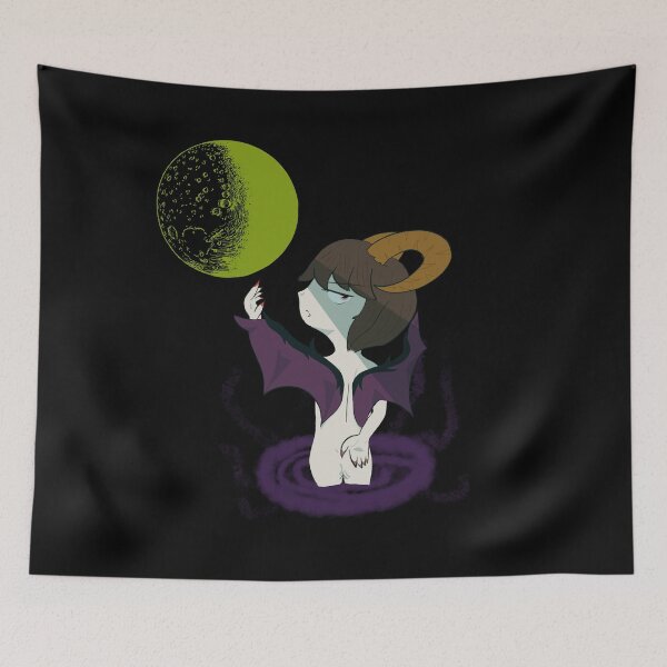 Item preview, demon chibi girl with the Moon designed and sold by EclairVanilla.
