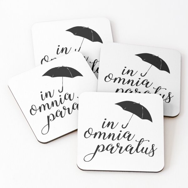 In Omnia Paratus Coasters Redbubble