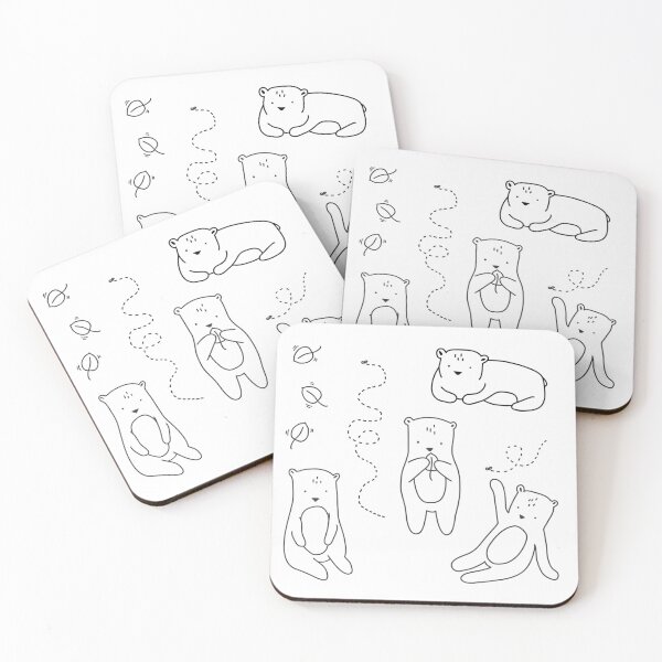 Item preview, linework bear designed and sold by bandsnthings.