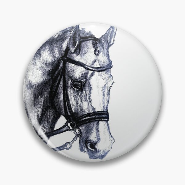 Item preview, Dressage horse portrait drawing designed and sold by horseaddicted.