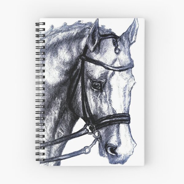 Item preview, Dressage horse portrait drawing designed and sold by horseaddicted.