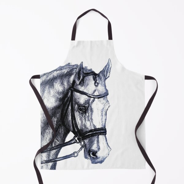 Item preview, Dressage horse portrait drawing designed and sold by horseaddicted.