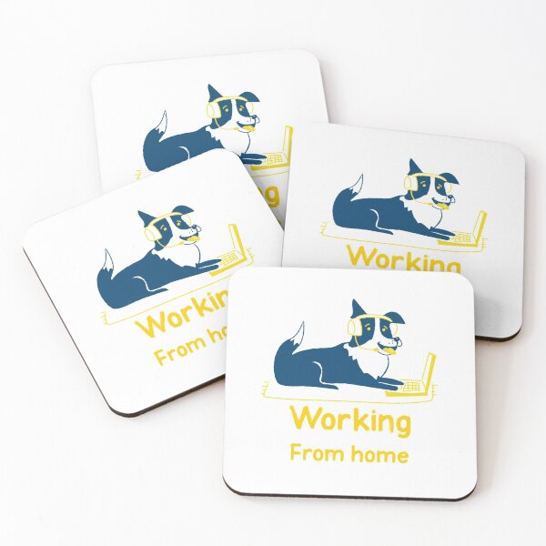 Item preview, Working From Home Dog designed and sold by HappyFunnyTees.