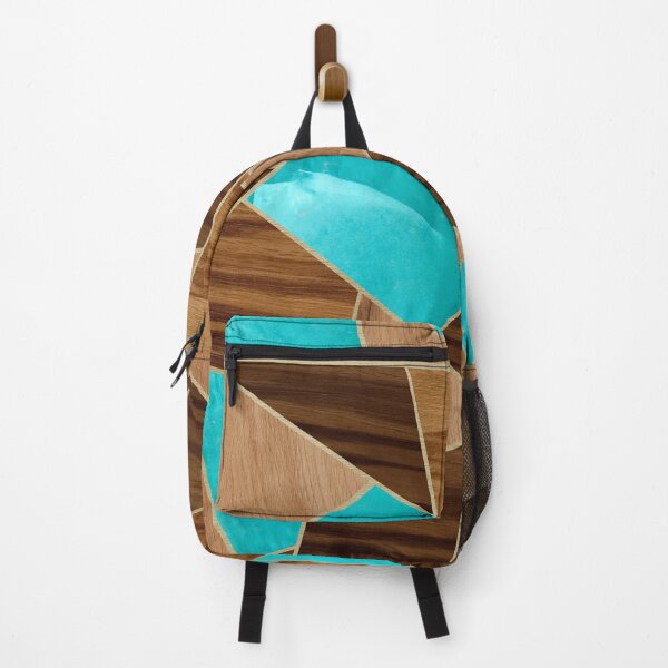 Item preview, Wood Turquoise Stone Geometric Glam #1 #geo #decor #art designed and sold by Anita's & Bella's Art.