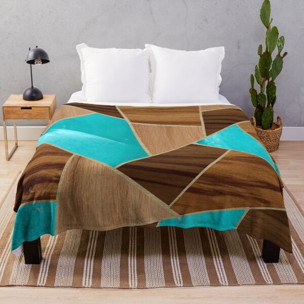 Item preview, Wood Turquoise Stone Geometric Glam #1 #geo #decor #art  designed and sold by Anita's & Bella's Art.