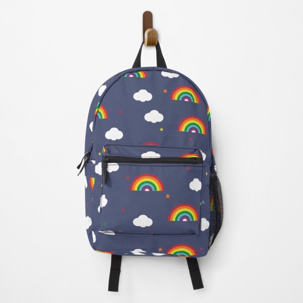 Item preview, Navy Blue with Rainbow and Clouds Design designed and sold by shadowbright.
