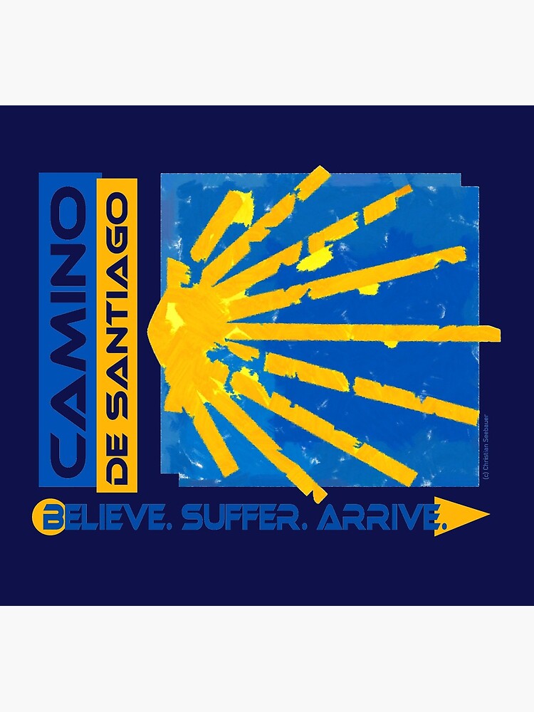 Camino de Santiago. Jakobsweg. Hiking Logo. von Ch-Seebauer
