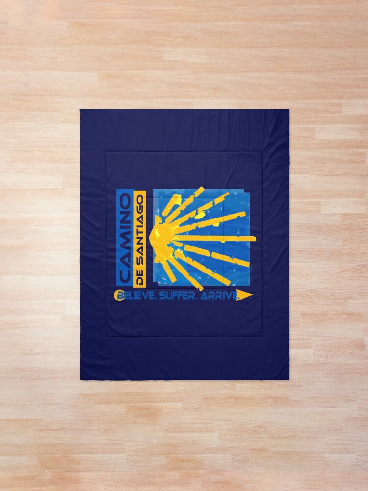 Thumbnail 1 von 5, Tagesdecke, Camino de Santiago. Jakobsweg. Hiking Logo. designt und verkauft von Ch-Seebauer.