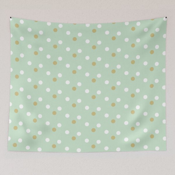 Item preview, Mint Green with White and Gold Circles Design designed and sold by shadowbright.
