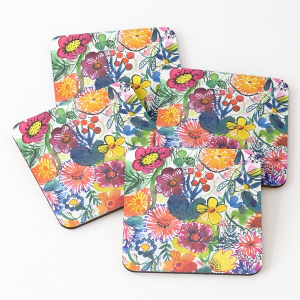 Item preview, happy floral pattern designed and sold by kosarandrea.