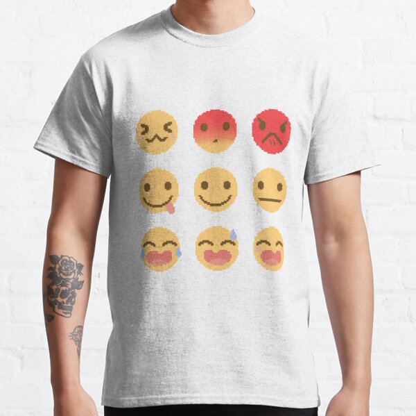 Pixel Smiley Faces T-Shirts for Sale | Redbubble