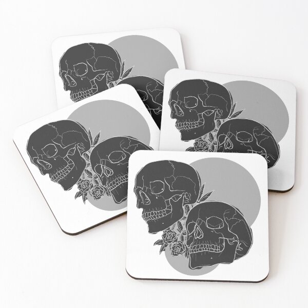 Item preview, Love and Death - Skulls in Black and White designed and sold by KimVanG.