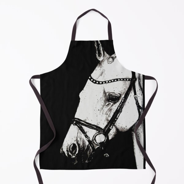 Item preview, Grey horse portrait charcoal drawing designed and sold by horseaddicted.
