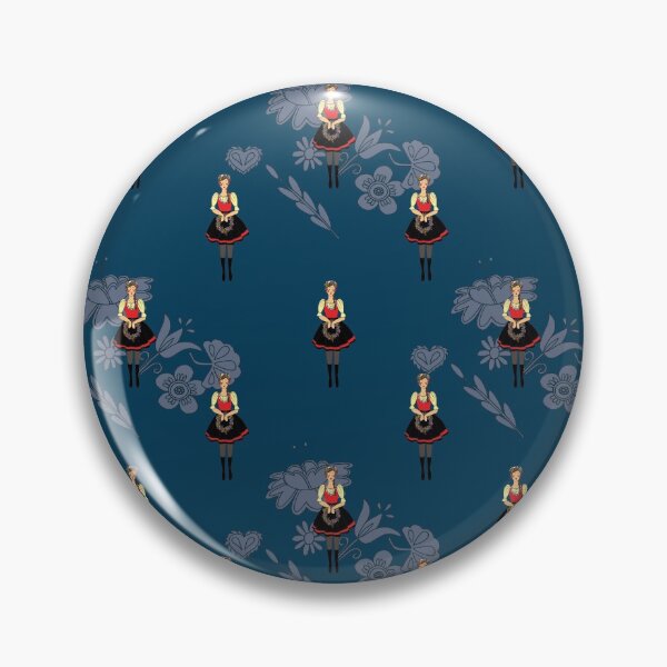 Item preview, Klara from Moravia, folklore girl in folk costume, Czech folklore design designed and sold by Folkiestore.