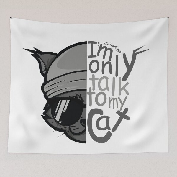 Item preview, I'm only talk to my cat to day designed and sold by YAHIA-14.