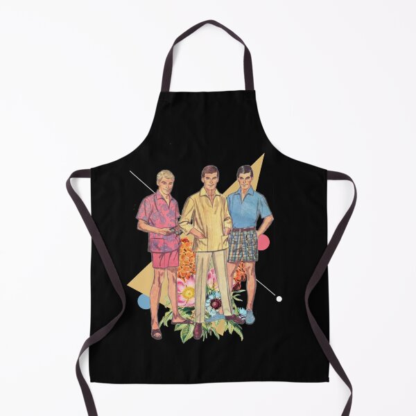 Item preview, Three Fifties Male Models with Flowers and Pink Blue Circles Collage designed and sold by KALEIDOSCOPE UK.
