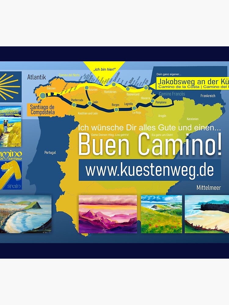 Thumbnail 5 von 5, Socken, Jakobsweg an der Küste, Camino de la Costa designt und verkauft von Ch-Seebauer.