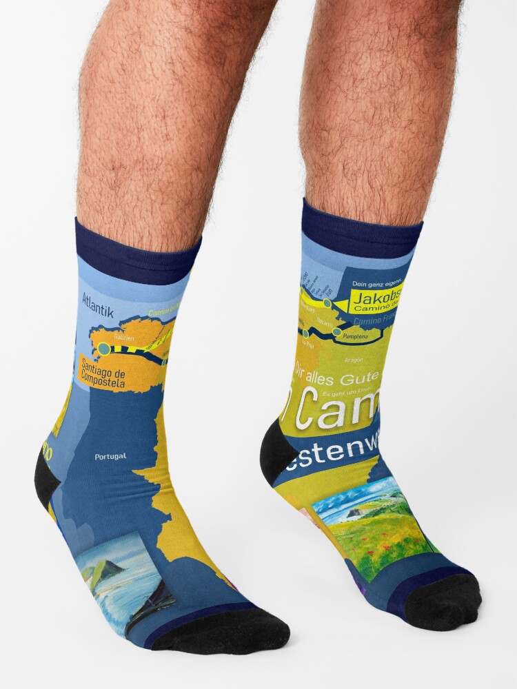 Thumbnail 3 von 5, Socken, Jakobsweg an der Küste, Camino de la Costa designt und verkauft von Ch-Seebauer.