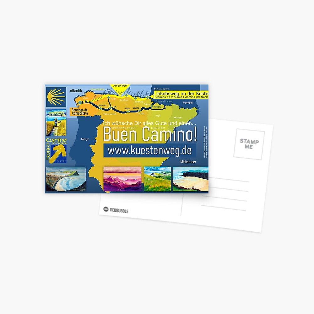 Jakobsweg an der Küste, Camino de la Costa Postkarte