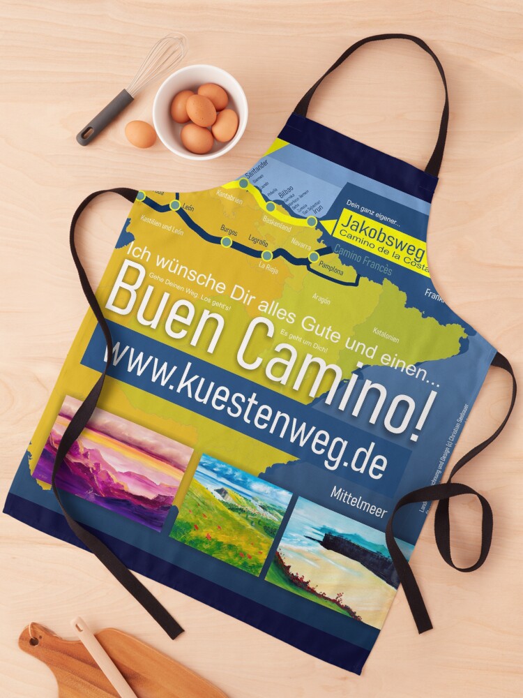 Thumbnail 1 von 6, Schürze, Jakobsweg an der Küste, Camino de la Costa designt und verkauft von Ch-Seebauer.
