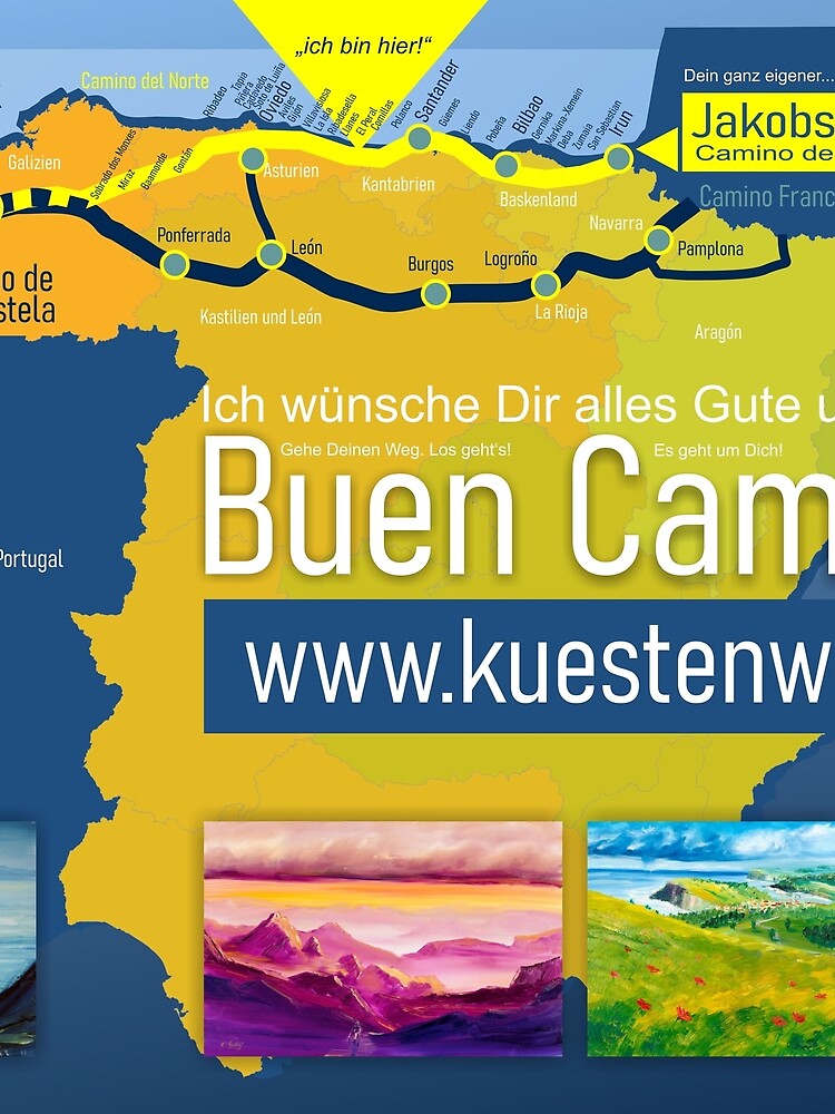 Jakobsweg an der Küste, Camino de la Costa von Ch-Seebauer