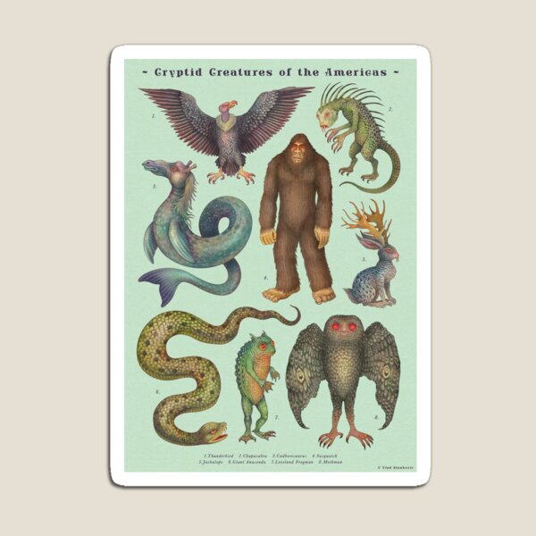 Item preview, Cryptids of the Americas, Cryptozoology species designed and sold by Cabinet Of Curiosities by Vlad.
