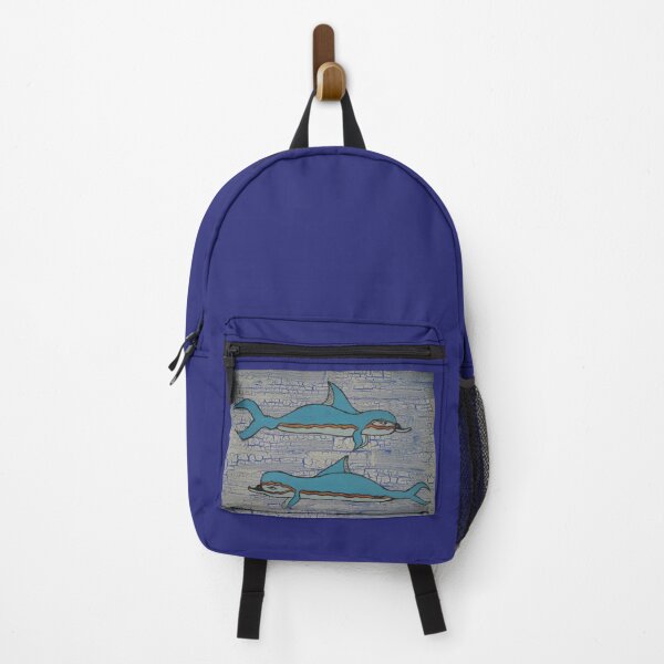 Item preview, Lovely Dolphins, Acrylic Painting inspired by Ancient Fresco, photo here designed and sold by GKstudio.