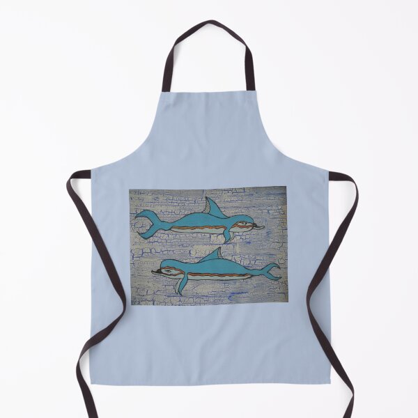 Item preview, Lovely Dolphins, Acrylic Painting inspired by Ancient Fresco, photo here designed and sold by GKstudio.