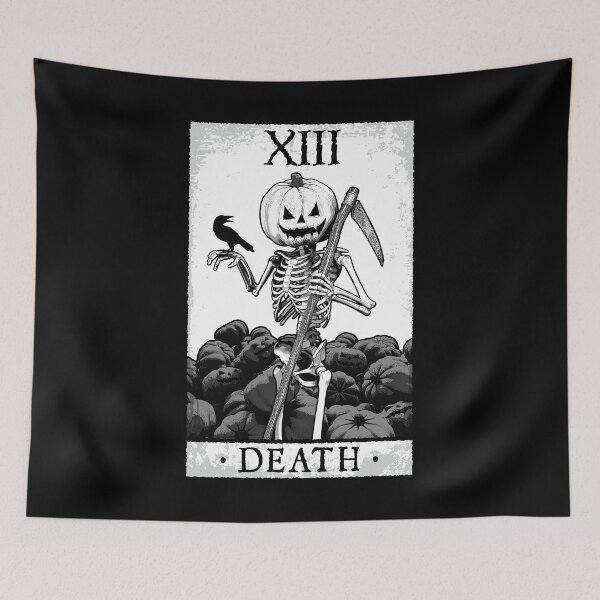 Item preview, Death Tarot Card Halloween Pumpkin Goth Astrology designed and sold by GrandeDuc.