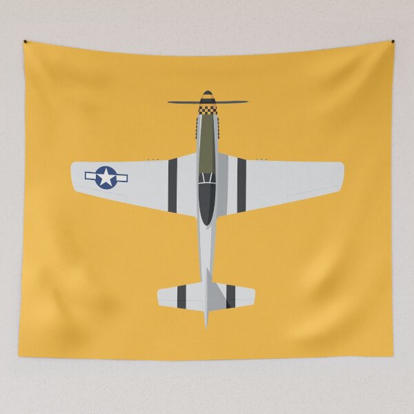 Item preview, P-51 Fighter Aircraft - Yellow designed and sold by VoodooCircus.