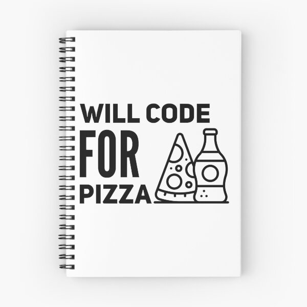 Item preview, Will Code For Pizza (black) designed and sold by Stornu2Ruedas.