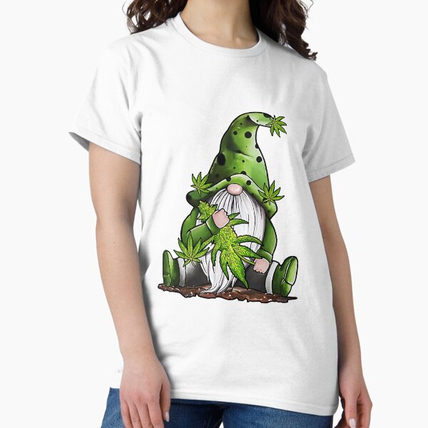 Item preview, Christmas Gnome Weed Green Cannabis Gnome Xmas Lover Gift T-Shirt designed and sold by AmirSimental.