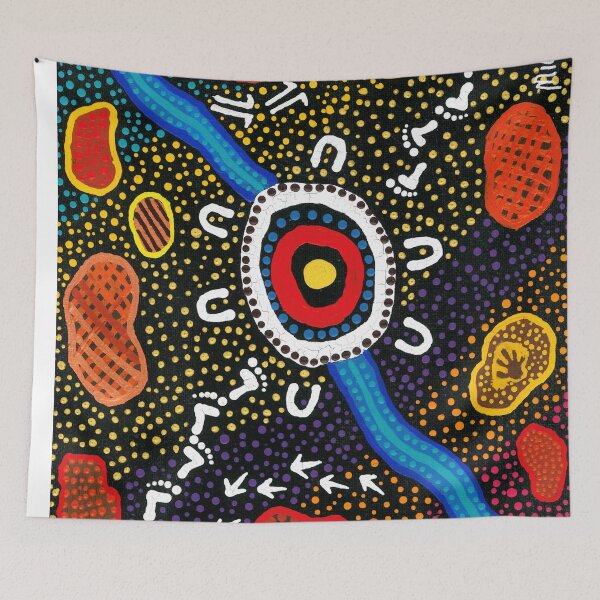 Item preview, Meeting Place at the Waterhole designed and sold by MickAndoDesigns.