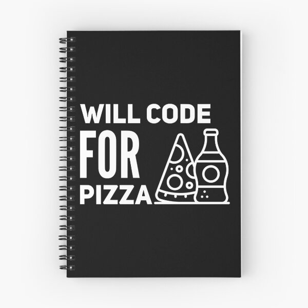 Item preview, Will Code For Pizza (white) designed and sold by Stornu2Ruedas.