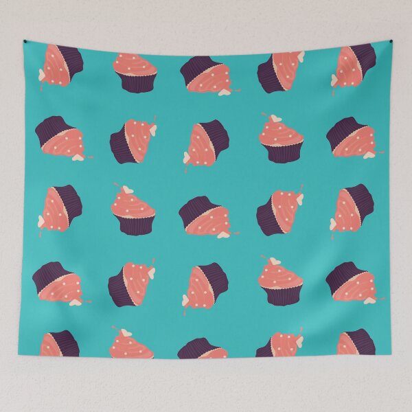 Item preview, Sweet muffin fell to the floor. Crushed and smashed cake. Flat cartoon illustration isolated on white background. designed and sold by KSENIIA FAST.