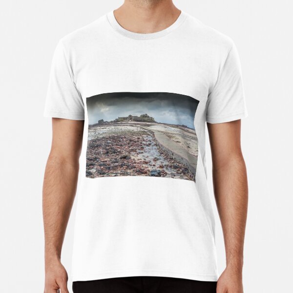 Red pebbles at Elizabeth Castle Jersey Premium T-Shirt