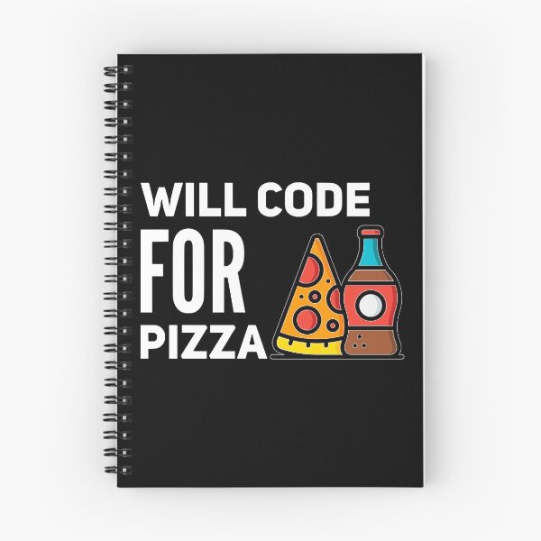 Item preview, Will Code For Pizza (color white) designed and sold by Stornu2Ruedas.