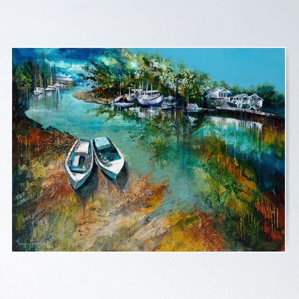 Low tide, Wynnum Creek Poster