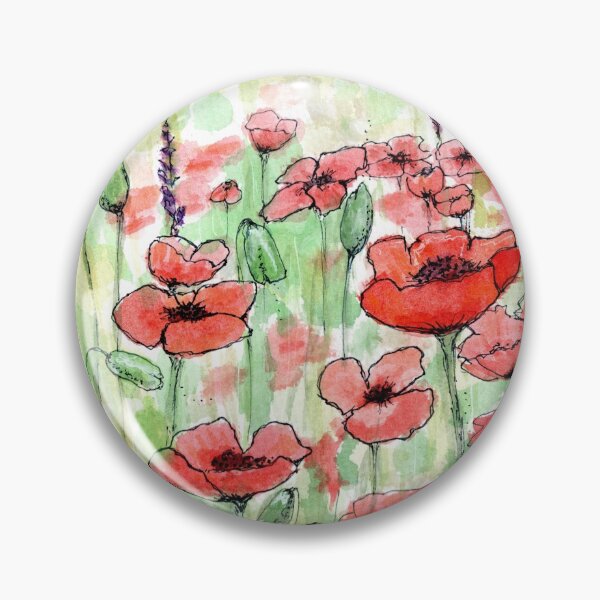 Item preview, Red poppy fields watercolour painting designs. Creative person. designed and sold by LaBellCreative.